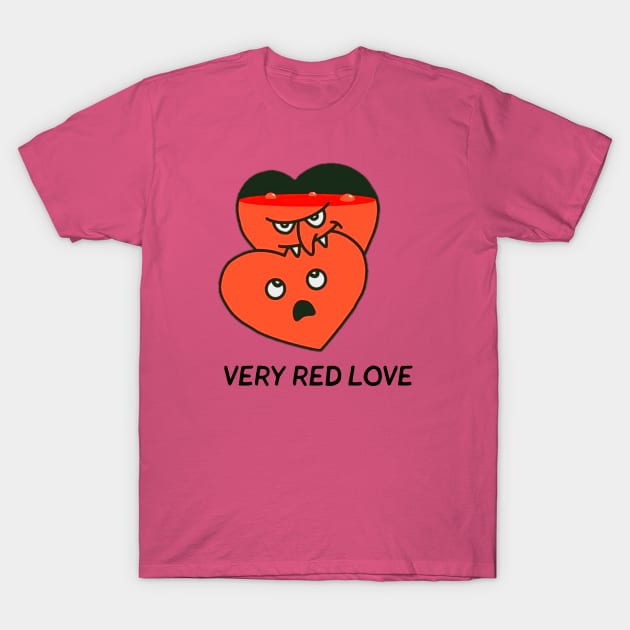 Very Red Love T-Shirt by Amanda Visual